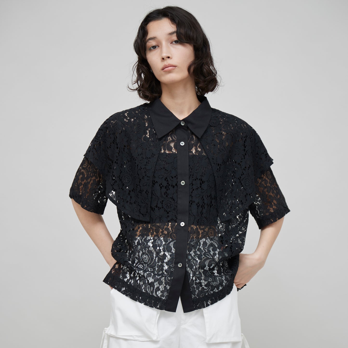 Big Collar Lace Shirt(ビッグカラーレースシャツ)
