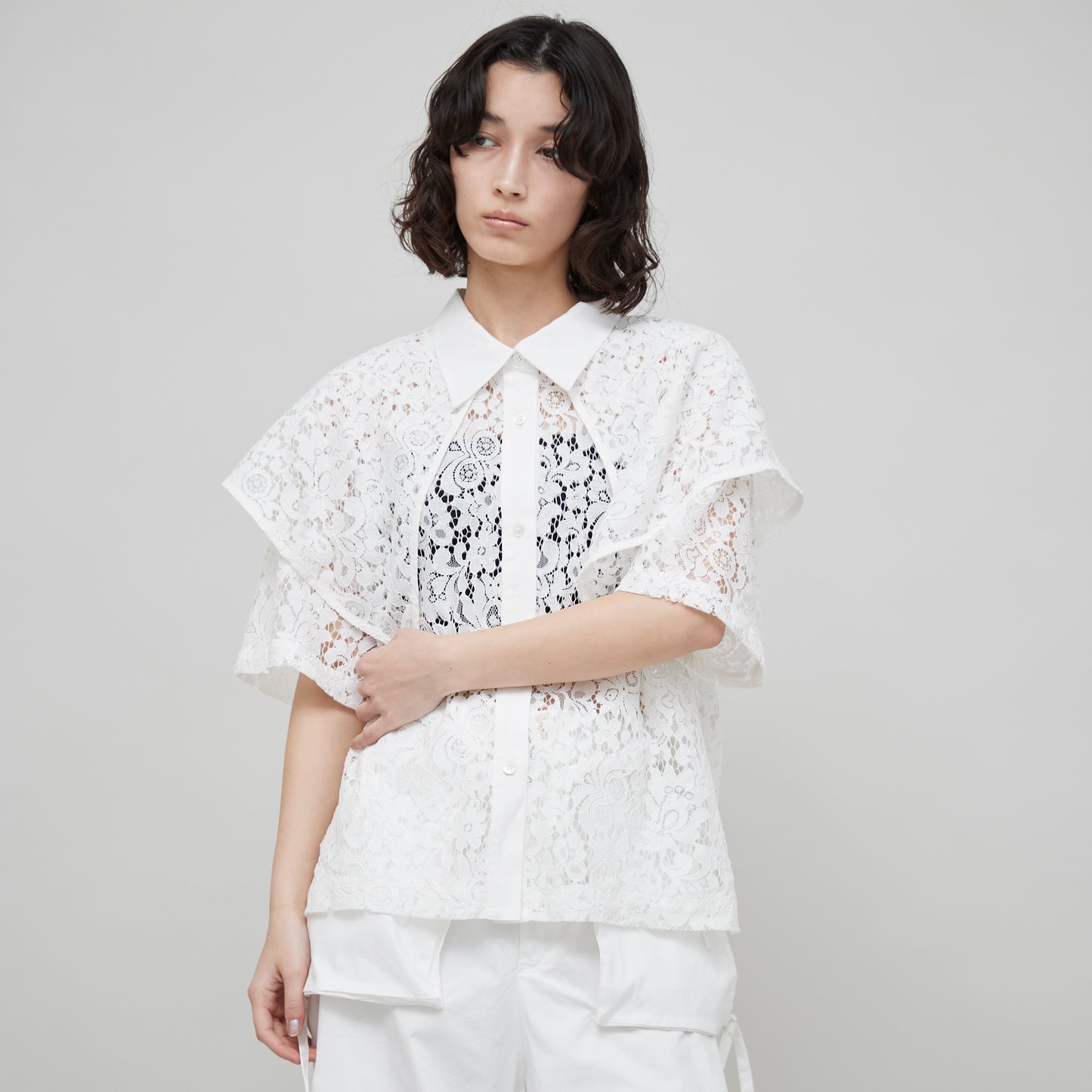 Big Collar Lace Shirt(ビッグカラーレースシャツ)