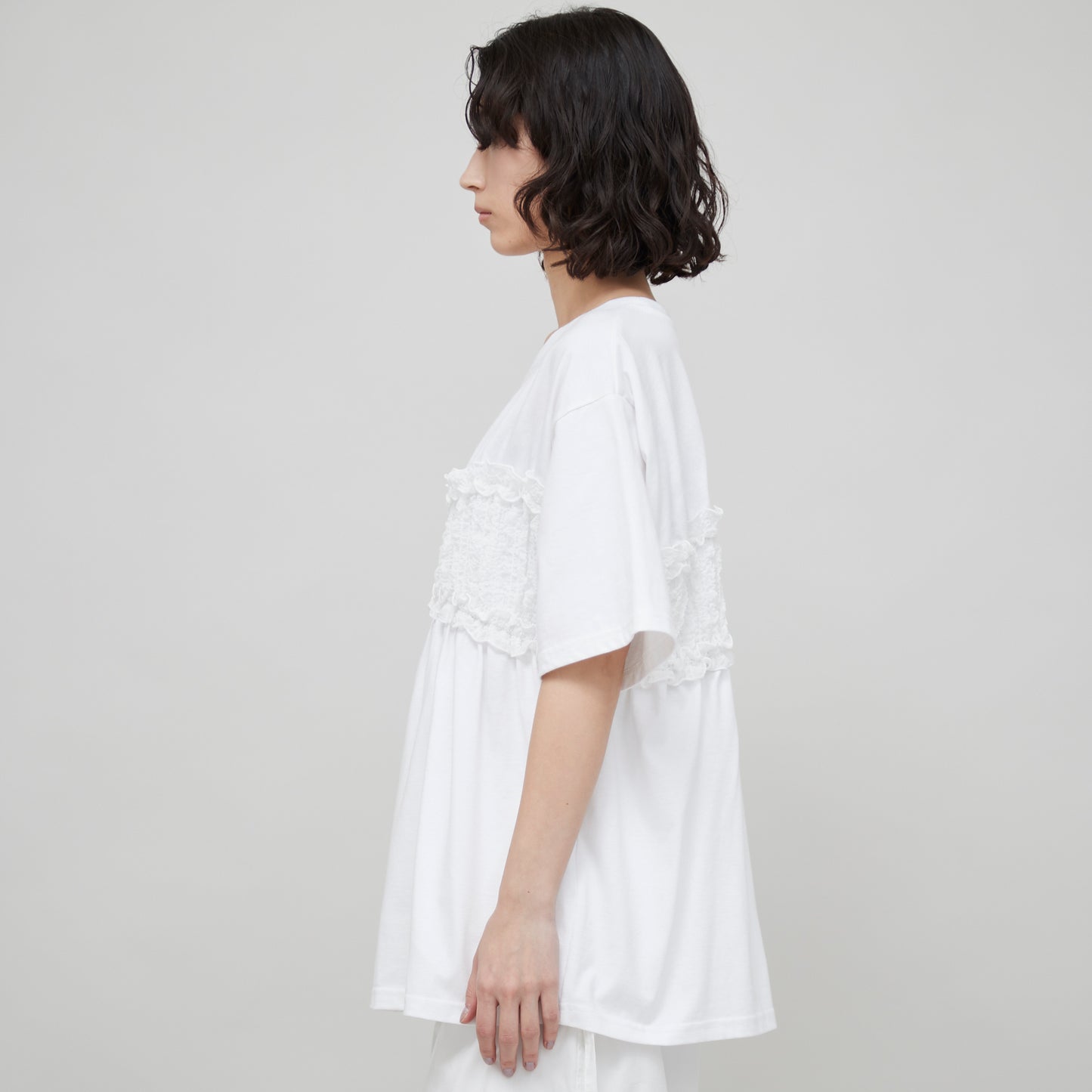 【50%OFF】Shirring Bustier T-shirt(シャーリングビスチェTシャツ)