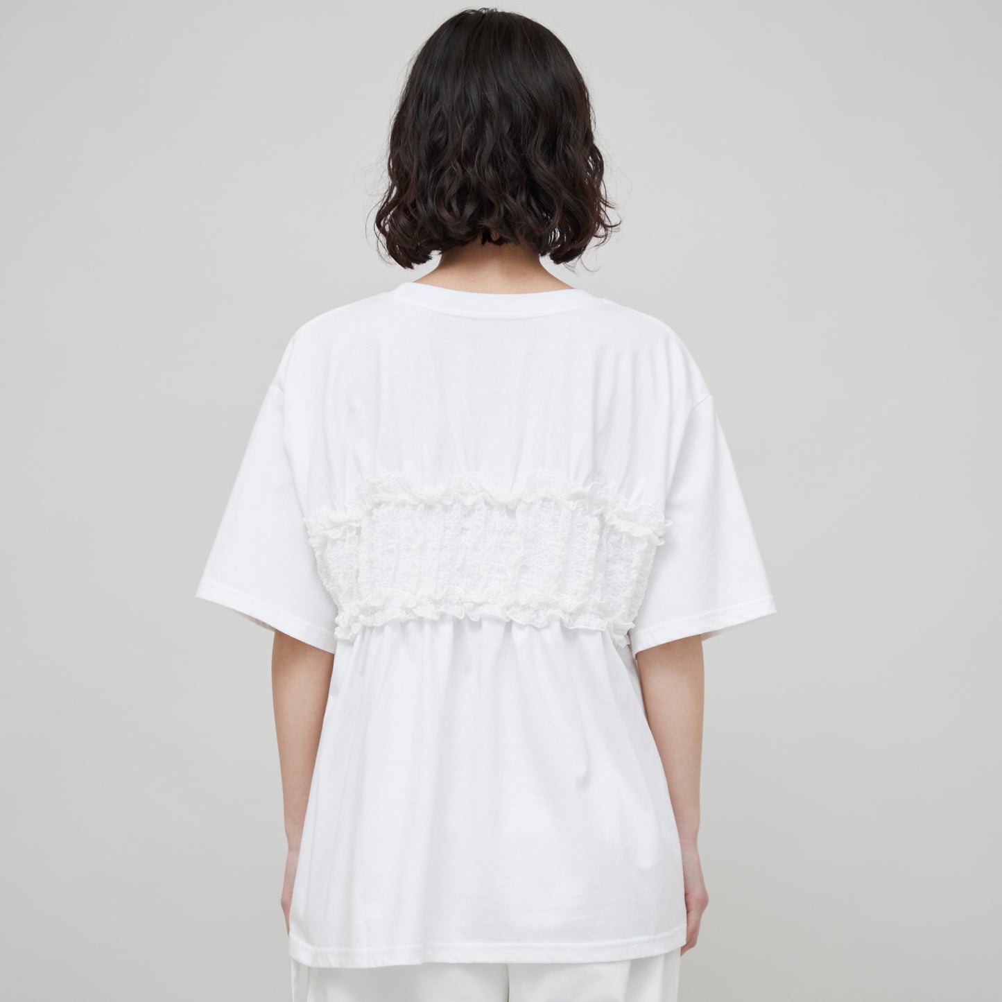 【50%OFF】Shirring Bustier T-shirt(シャーリングビスチェTシャツ)