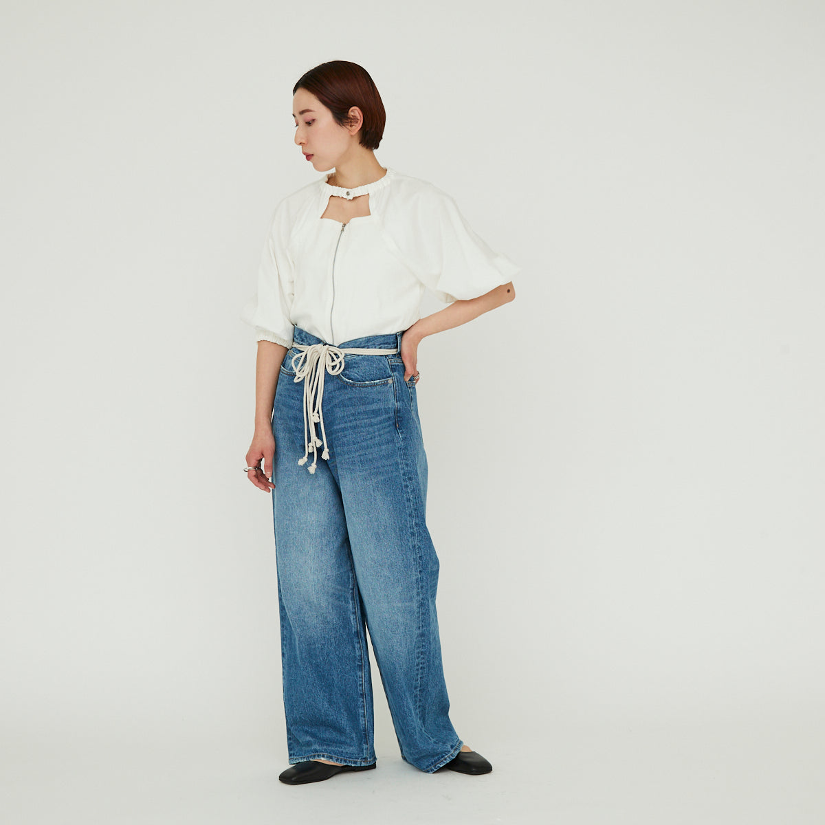 【30%OFF】Front Zip Cut and Sewn(フロントジップカットソー)