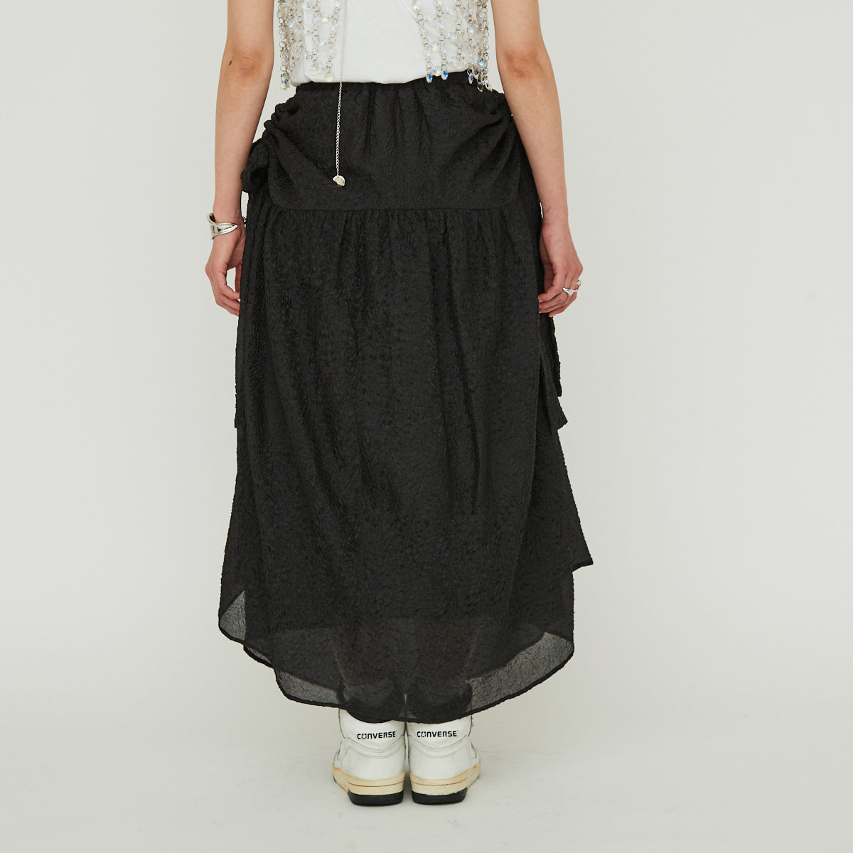 【30%OFF】Sheer Side Ribbon Skirt(シアーサイドリボンスカート)
