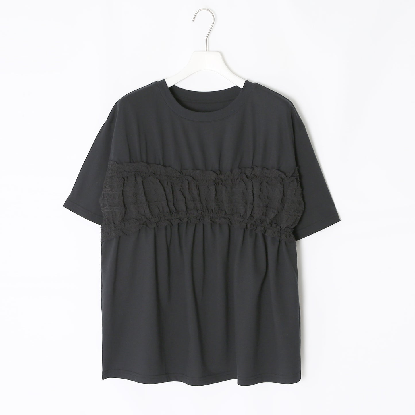 【50%OFF】Shirring Bustier T-shirt(シャーリングビスチェTシャツ)