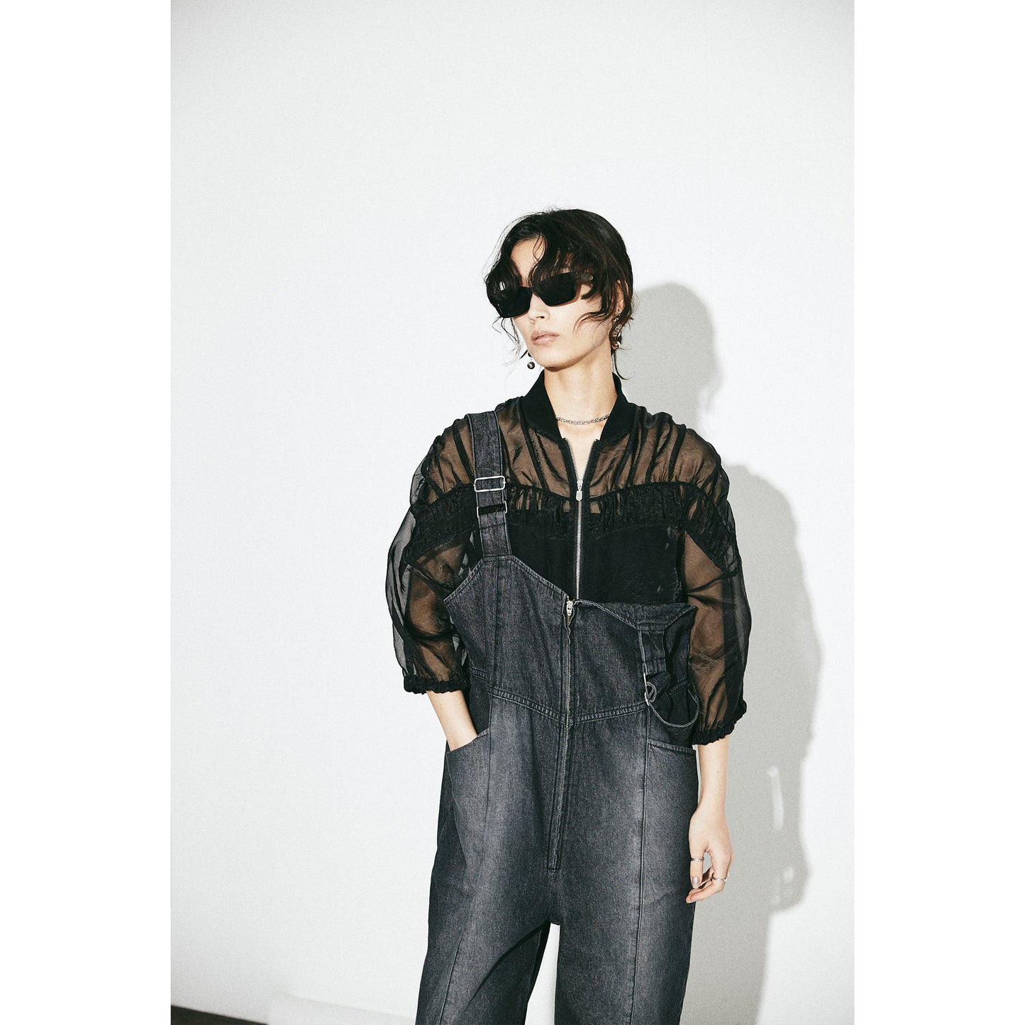Front Zip Denim All in one(フロントジップデニムオールインワン)