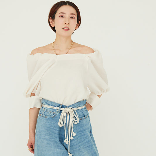 【40％OFF】Two Way Slit Blouse（2WAYスリットブラウス）